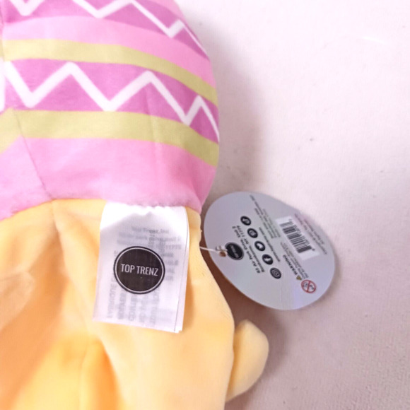 EASTER EGG Plush Reversible Yellow Baby CHICK Mushy Soft EMBROIDERED Eyes Toy - Picture 6 of 12